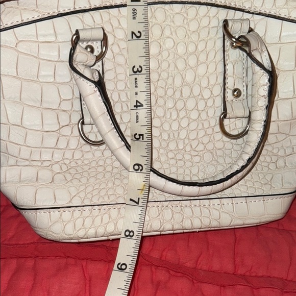 Mondani Cream Satchel with Crocodile Embossed Texture - Picture 7 of 7